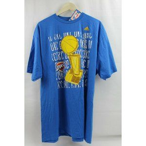 NBA Brand Mens OKC Graphic T-Shirt Blue Size 2XL  NWT